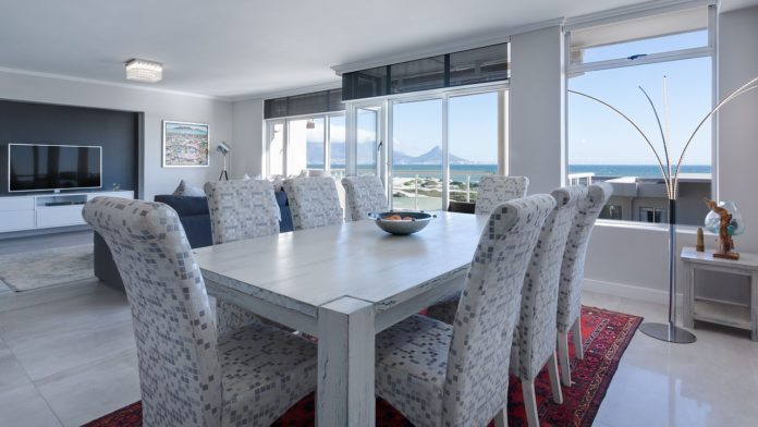 dining room, living room, modern