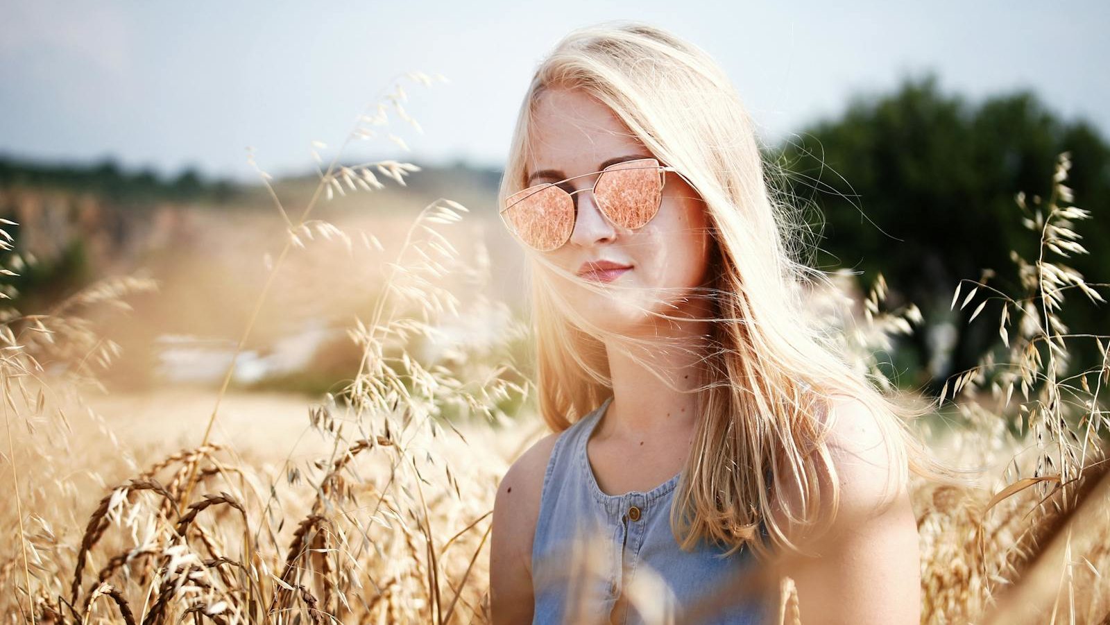 Woman in Wheat Field