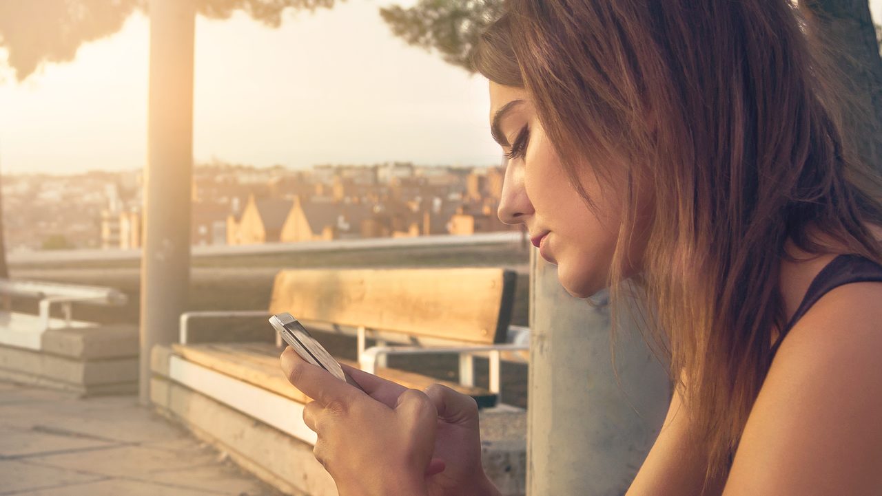 woman, smartphone, technology