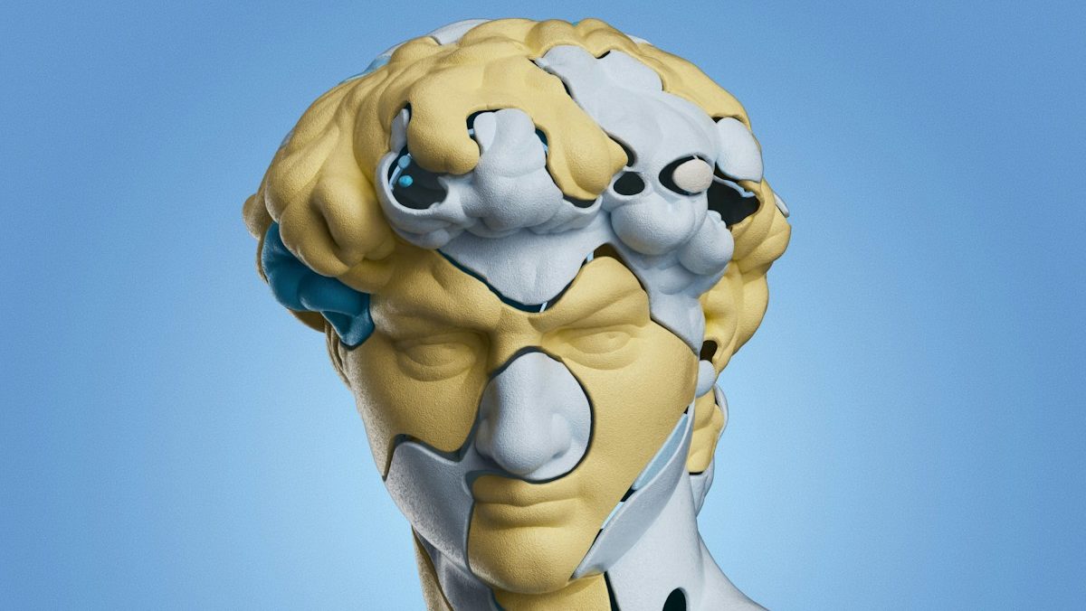 a model of a human body is shown against a blue background